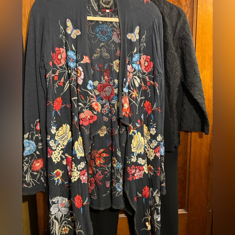Johnny Was Floral Embroidered duster